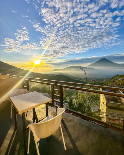galeri Cottage view gunung sindoro ~ Zamrud Cottage 2