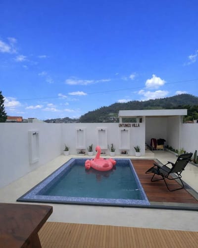 galeri Villa dieng dengan Private Pool kapasitas 8 orang ~ Untung Villa 4