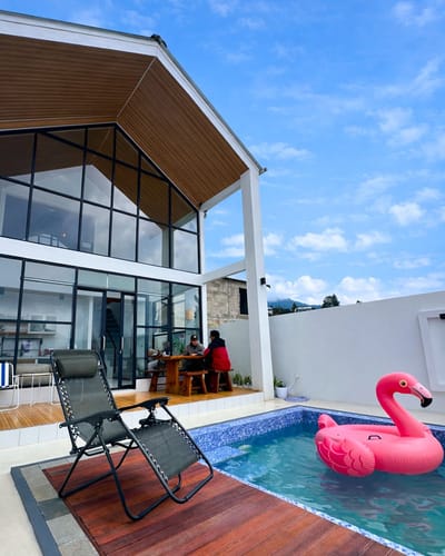 galeri Villa dieng dengan Private Pool kapasitas 8 orang ~ Untung Villa 3