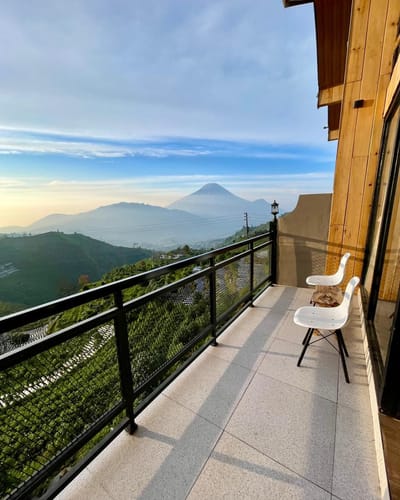 galeri Villa Dieng View  gunung Sindoro dekat bukit sikapuk ~ Kirana Syariah 2