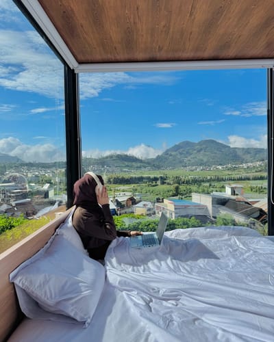 galeri Villa Dieng view lanskap + gunung Sindoro  untuk 3-5 orang 0